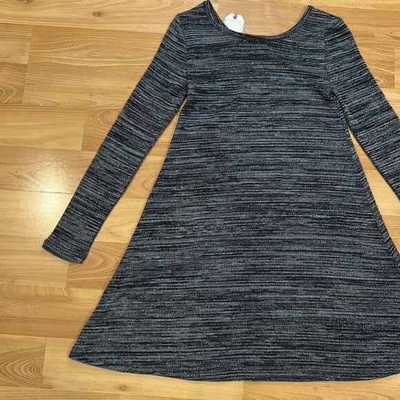 NWT Adam Levine Grey Lurex Sparkly Sweater Dress S - Picture 9 of 11